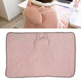 Heating Blanket Electric Warming Soft Washable Heating Shawl Wrap for Shoulder Neck Office Pink Bunny - Extra Image