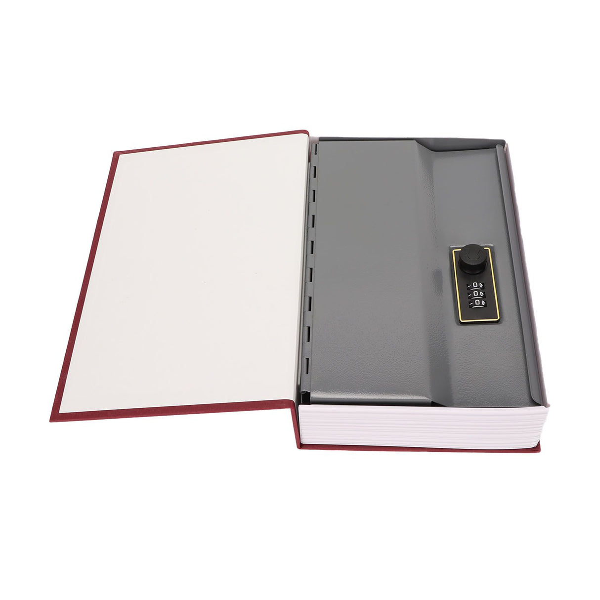 Book Safe Small Diversion Book Safe Storage Lock Box Money Coins Cards Hiding Box with Combination Lock Red