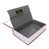 Book Safe Small Diversion Book Safe Storage Lock Box Money Coins Cards Hiding Box with Combination Lock Red - Rear View