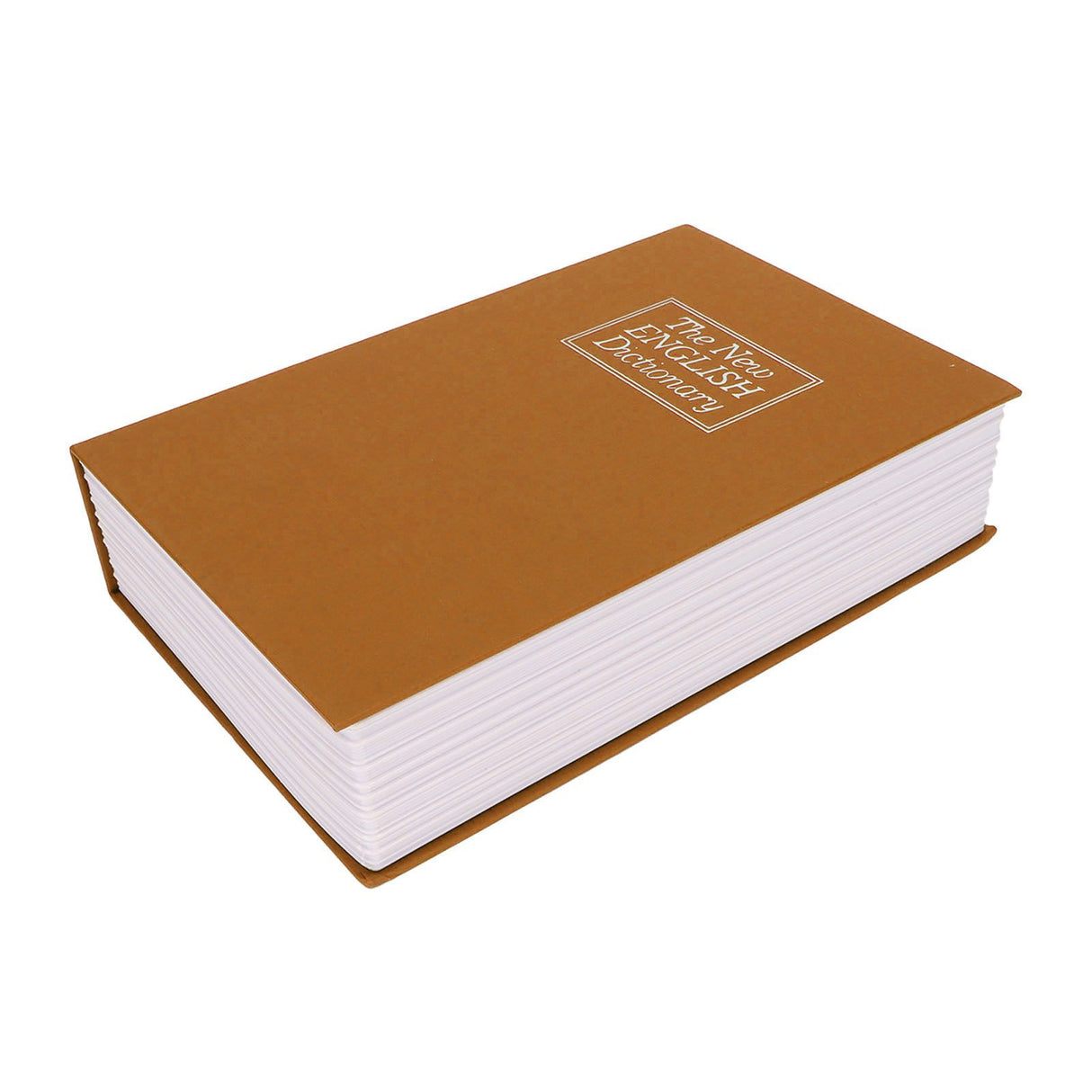 Book Safe Small Diversion Book Safe Storage Lock Box Money Coins Cards Hiding Box with Combination Lock Brown