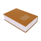 Book Safe Small Diversion Book Safe Storage Lock Box Money Coins Cards Hiding Box with Combination Lock Brown - Front View