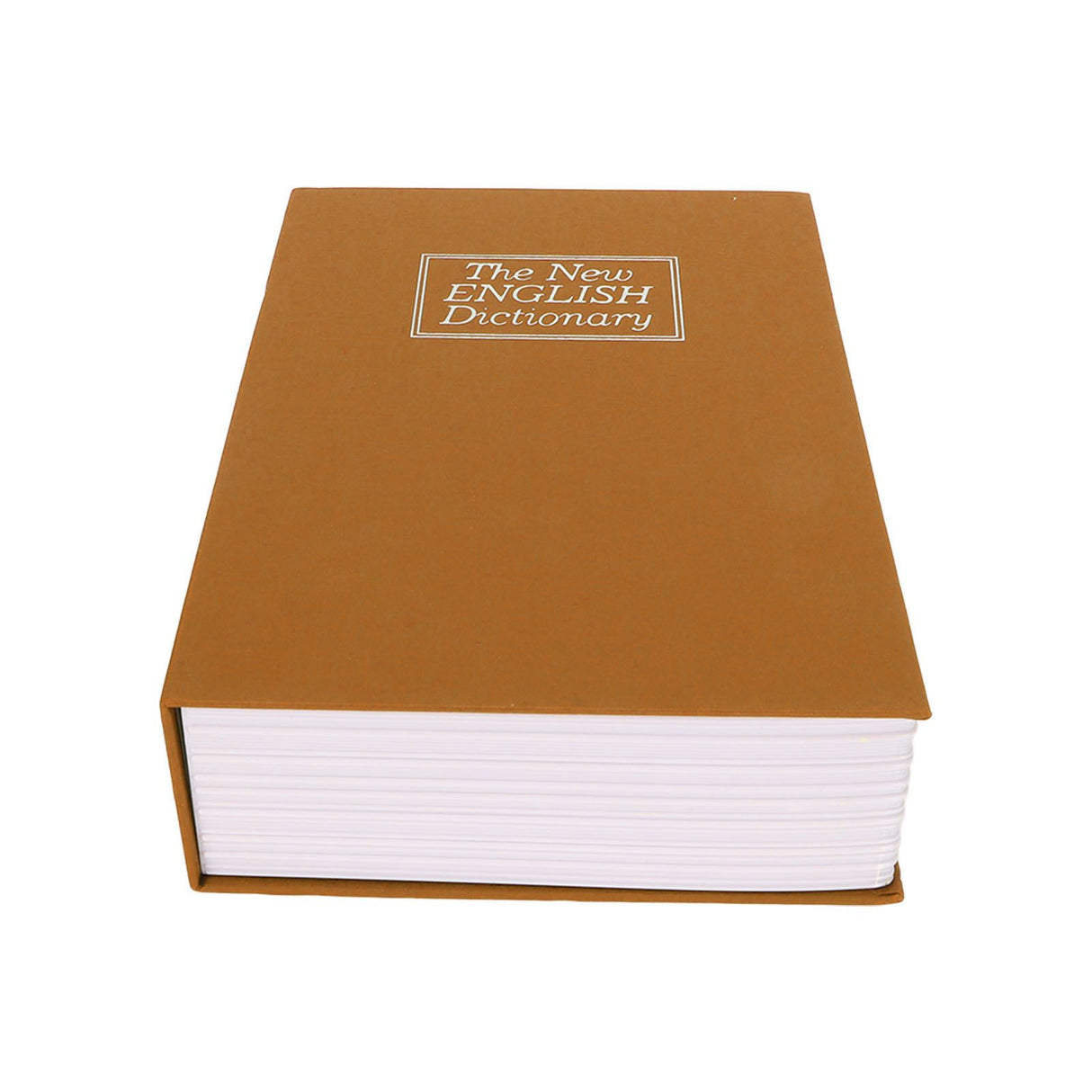 Book Safe Small Diversion Book Safe Storage Lock Box Money Coins Cards Hiding Box with Combination Lock Brown