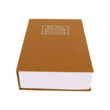 Book Safe Small Diversion Book Safe Storage Lock Box Money Coins Cards Hiding Box with Combination Lock Brown - Side View