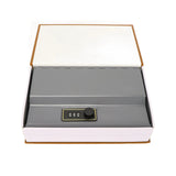 Book Safe Small Diversion Book Safe Storage Lock Box Money Coins Cards Hiding Box with Combination Lock Brown - 45-Degree Angle