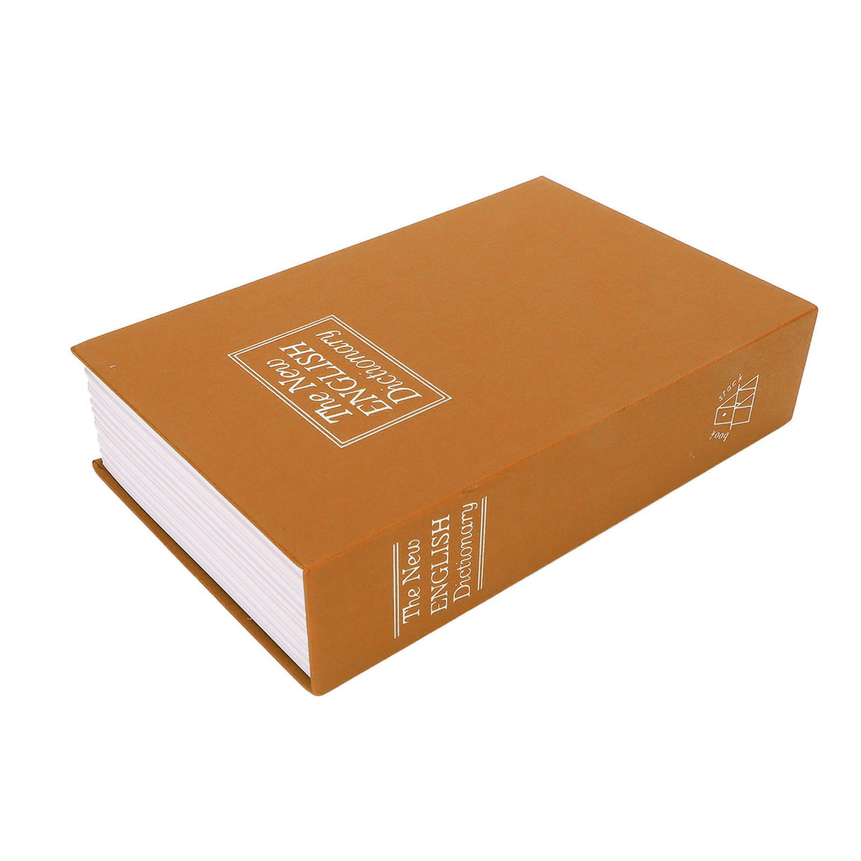 Book Safe Small Diversion Book Safe Storage Lock Box Money Coins Cards Hiding Box with Combination Lock Brown