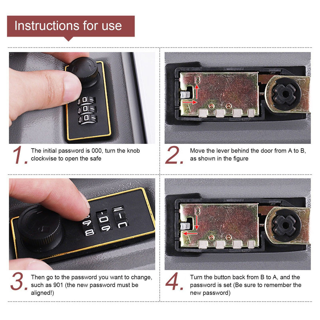 Book Safe Small Diversion Book Safe Storage Lock Box Money Coins Cards Hiding Box with Combination Lock Brown