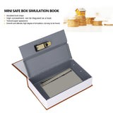 Book Safe Small Diversion Book Safe Storage Lock Box Money Coins Cards Hiding Box with Combination Lock Brown