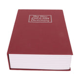Book Safe Stainless Steel Liner Decorative ABS Material Humanized Design Protective Soft Touch Savings Bank with Key Red