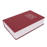 Book Safe Stainless Steel Liner Decorative ABS Material Humanized Design Protective Soft Touch Savings Bank with Key Red