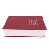 Book Safe Stainless Steel Liner Decorative ABS Material Humanized Design Protective Soft Touch Savings Bank with Key Red