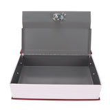 Book Safe Stainless Steel Liner Decorative ABS Material Humanized Design Protective Soft Touch Savings Bank with Key Red