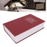 Book Safe Stainless Steel Liner Decorative ABS Material Humanized Design Protective Soft Touch Savings Bank with Key Red