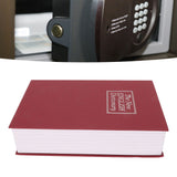 Book Safe Stainless Steel Liner Decorative ABS Material Humanized Design Protective Soft Touch Savings Bank with Key Red - Extra Image