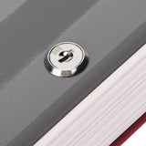 Book Safe Stainless Steel Liner Decorative ABS Material Humanized Design Protective Soft Touch Savings Bank with Key Red - Extra Image