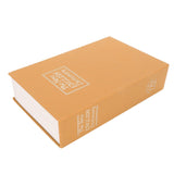 Book Safe Stainless Steel Liner Decorative ABS Material Humanized Design Protective Soft Touch Savings Bank with Key Brown - Front View
