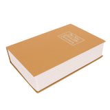 Book Safe Stainless Steel Liner Decorative ABS Material Humanized Design Protective Soft Touch Savings Bank with Key Brown