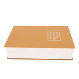 Book Safe Stainless Steel Liner Decorative ABS Material Humanized Design Protective Soft Touch Savings Bank with Key Brown