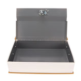 Book Safe Stainless Steel Liner Decorative ABS Material Humanized Design Protective Soft Touch Savings Bank with Key Brown