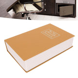 Book Safe Stainless Steel Liner Decorative ABS Material Humanized Design Protective Soft Touch Savings Bank with Key Brown - Extra Image