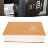 Book Safe Stainless Steel Liner Decorative ABS Material Humanized Design Protective Soft Touch Savings Bank with Key Brown - Extra Image