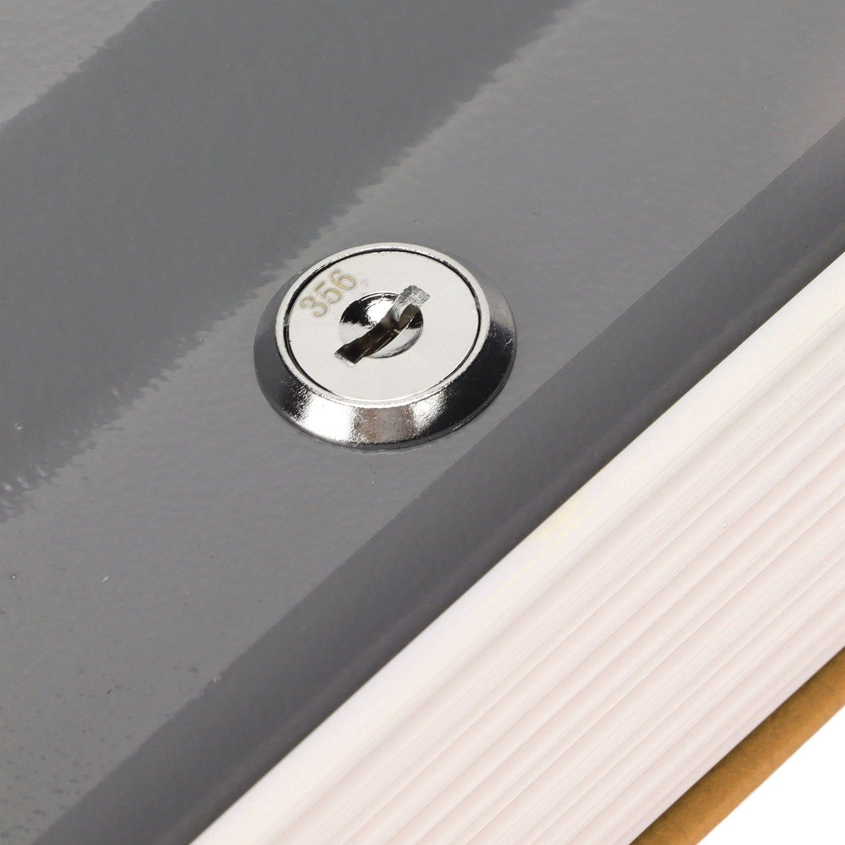 Book Safe Stainless Steel Liner Decorative ABS Material Humanized Design Protective Soft Touch Savings Bank with Key Brown