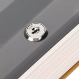 Book Safe Stainless Steel Liner Decorative ABS Material Humanized Design Protective Soft Touch Savings Bank with Key Brown - Extra Image