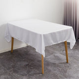 Tablecloth Rectangle White Table Cover Cloth Polyester 145x305cm for Dining Room Wedding Banquet Hotel - 45-Degree Angle