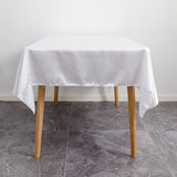Tablecloth Rectangle White Table Cover Cloth Polyester 145x305cm for Dining Room Wedding Banquet Hotel - Rear View