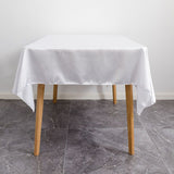 Tablecloth Rectangle White Table Cover Cloth Polyester 145x305cm for Dining Room Wedding Banquet Hotel - Close-Up Angle