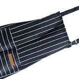 2 Pcs Kitchen Cooking Apron with 2 Pockets Adjustable Bib Chef Apron for Men Women Black Strip