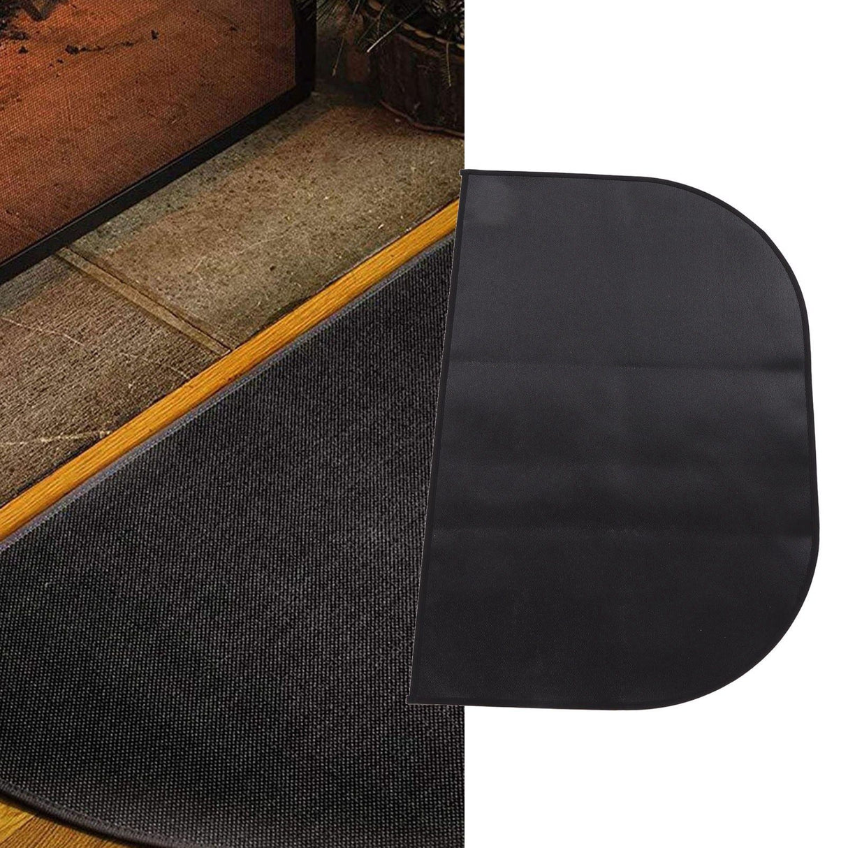 Fire Pit Mat Insulated Fireproof Heat Resistant Foldable Under Grill Mat for Fireplace Outdoor Camping Black 50x80cm/19.7x31.5in