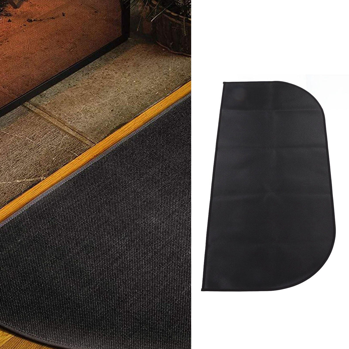 Fire Pit Mat Insulated Fireproof Heat Resistant Foldable Under Grill Mat for Fireplace Outdoor Camping Black 50x100cm/19.7x39.4in