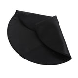 Grill Mat Fireproof High Temperature Resistance Washable Reusable Round BBQ Mat Black 24in / 60cm Dia - 45-Degree Angle