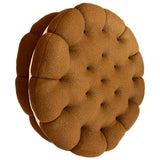 Cookie Cushion Cute Soft Breathable PP Cotton Filling Seating Cushion for Dormitory Bedroom Bedside 450g Chocolate - Front View