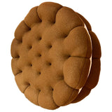 Cookie Cushion Cute Soft Breathable PP Cotton Filling Seating Cushion for Dormitory Bedroom Bedside 450g Chocolate - Side View