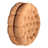 Cookie Cushion Cute Soft Breathable PP Cotton Filling Seating Cushion for Dormitory Bedroom Bedside 450g Apricot - Side View
