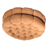 Cookie Cushion Cute Soft Breathable PP Cotton Filling Seating Cushion for Dormitory Bedroom Bedside 450g Apricot - 45-Degree Angle