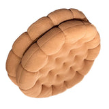 Cookie Cushion Cute Soft Breathable PP Cotton Filling Seating Cushion for Dormitory Bedroom Bedside 450g Apricot - Low Angle