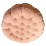 Cookie Cushion Cute Soft Breathable PP Cotton Filling Seating Cushion for Dormitory Bedroom Bedside 450g Strawberry Pink - Top-Down View