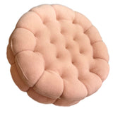 Cookie Cushion Cute Soft Breathable PP Cotton Filling Seating Cushion for Dormitory Bedroom Bedside 450g Strawberry Pink