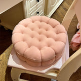 Cookie Cushion Cute Soft Breathable PP Cotton Filling Seating Cushion for Dormitory Bedroom Bedside 450g Strawberry Pink