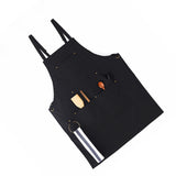 Barbecue Apron Adjustable Waterproof Work Tool Apron with Multiple Pockets Kitchen Apron