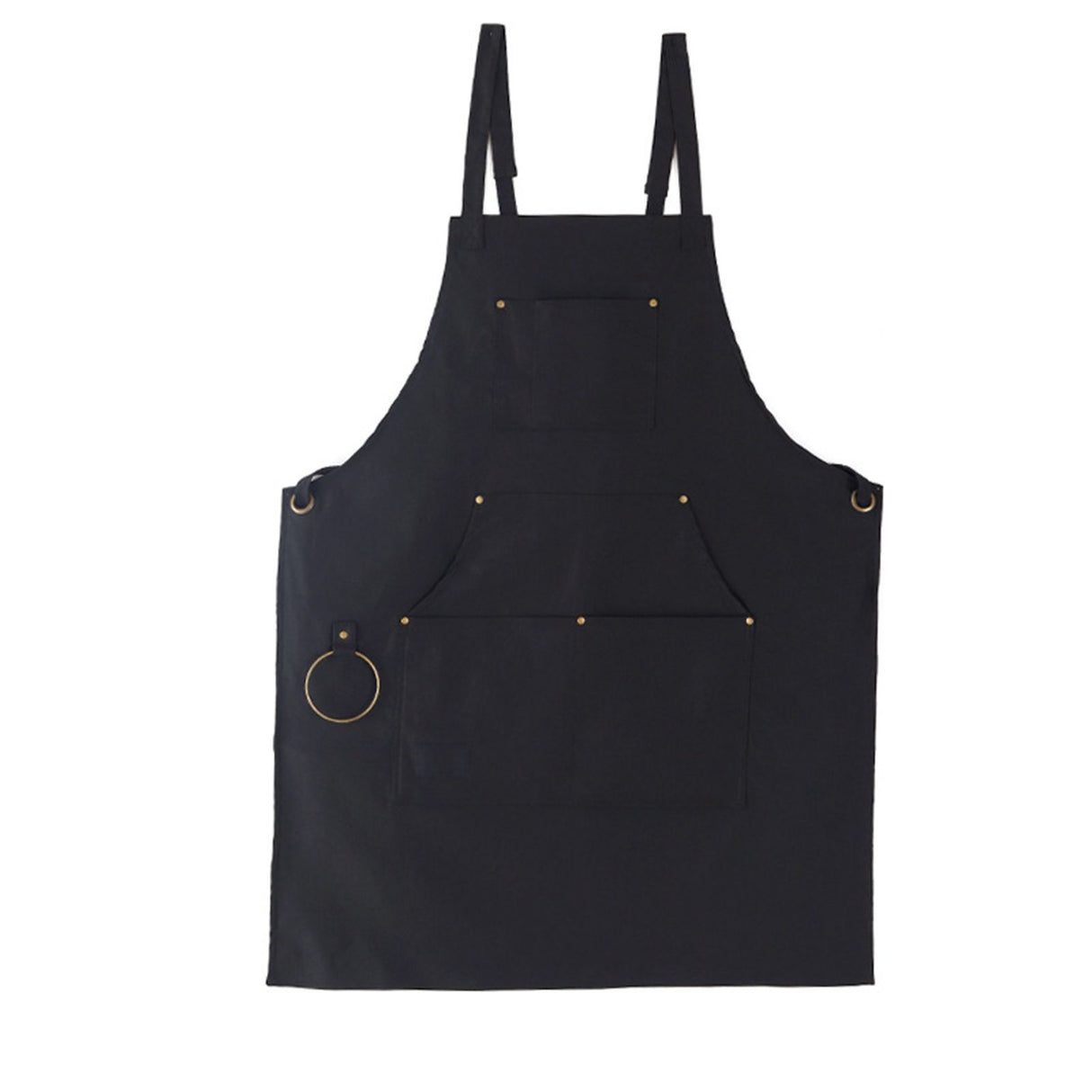 Barbecue Apron Adjustable Waterproof Work Tool Apron with Multiple Pockets Kitchen Apron