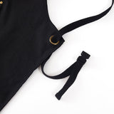 Barbecue Apron Adjustable Waterproof Work Tool Apron with Multiple Pockets Kitchen Apron