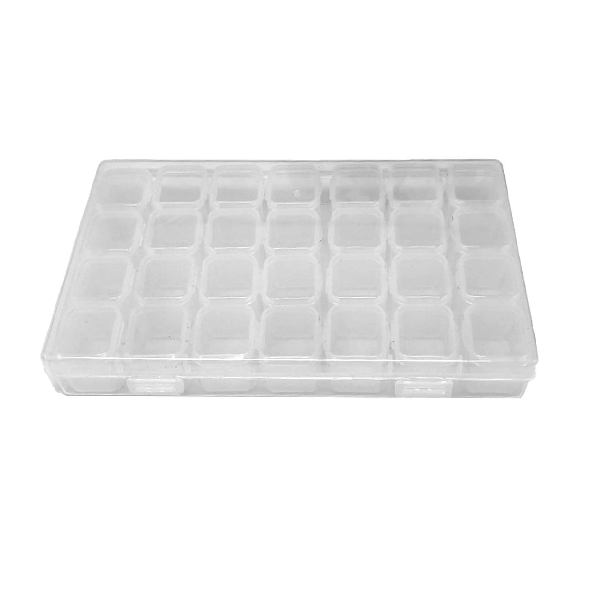 Nail Storage Box 28 Grid Eco Friendly Durable Transparent PP Separate Lid Nail Tip Box for Bead Earrings Jewelry Transparent 28 Grids