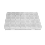 Nail Storage Box 28 Grid Eco Friendly Durable Transparent PP Separate Lid Nail Tip Box for Bead Earrings Jewelry Transparent 28 Grids