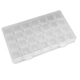 Nail Storage Box 28 Grid Eco Friendly Durable Transparent PP Separate Lid Nail Tip Box for Bead Earrings Jewelry Transparent 28 Grids