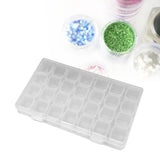 Nail Storage Box 28 Grid Eco Friendly Durable Transparent PP Separate Lid Nail Tip Box for Bead Earrings Jewelry Transparent 28 Grids