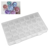 Nail Storage Box 28 Grid Eco Friendly Durable Transparent PP Separate Lid Nail Tip Box for Bead Earrings Jewelry Transparent 28 Grids - Rear View