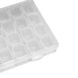 Nail Storage Box 28 Grid Eco Friendly Durable Transparent PP Separate Lid Nail Tip Box for Bead Earrings Jewelry Transparent 28 Grids